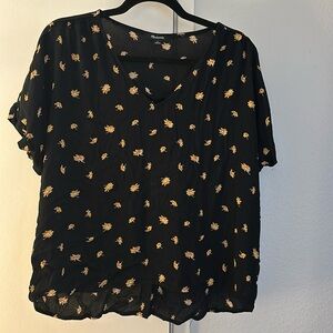 Madewell gold flower top